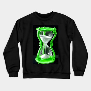 Alchemist style green sand timer hourglass Crewneck Sweatshirt